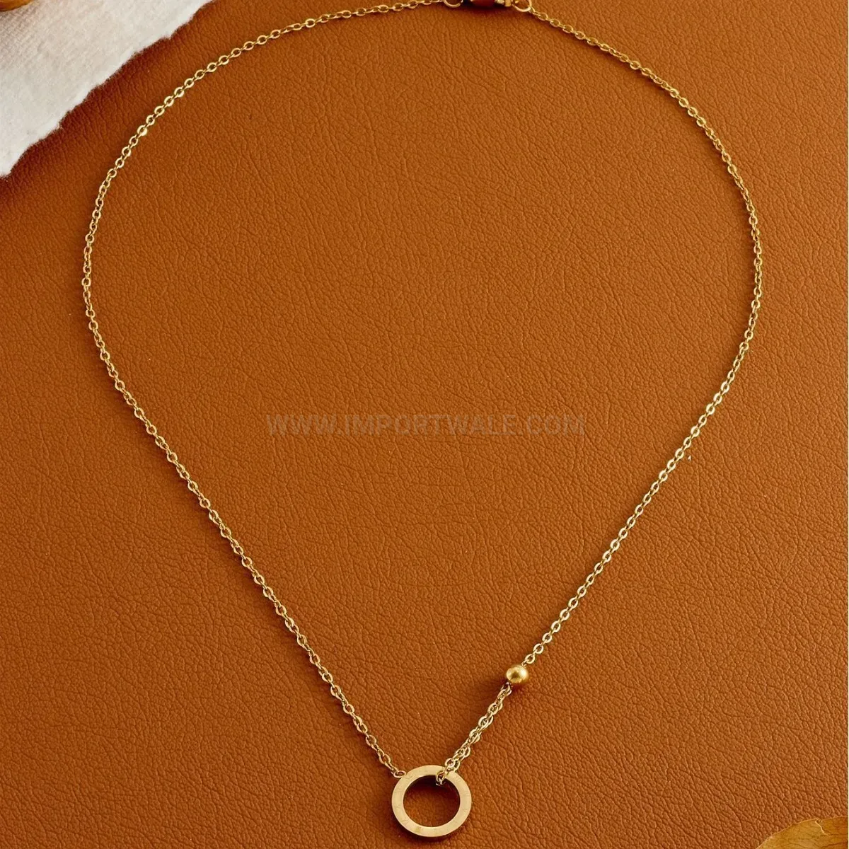 Elegant Sleek Titanium Steel Roman Numeral Disc Collar Necklace