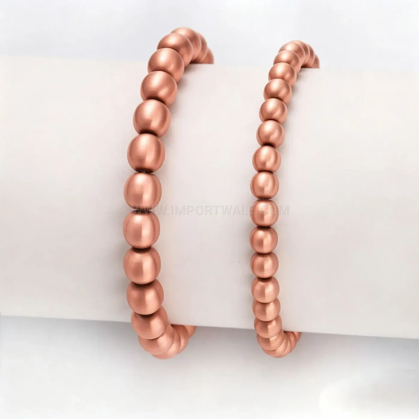 Premium Minimalist Pure Red Copper Bio Energy Beaded Magnetic Bracelet