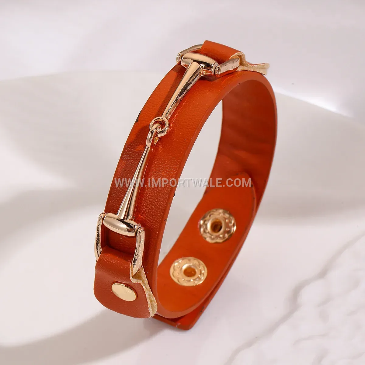 Minimalist PU Leather Horseshoe Buckle Wrap Bracelet
