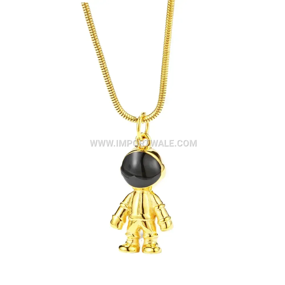 Stainless Steel Astronaut Pendant Streetwear Jewelry