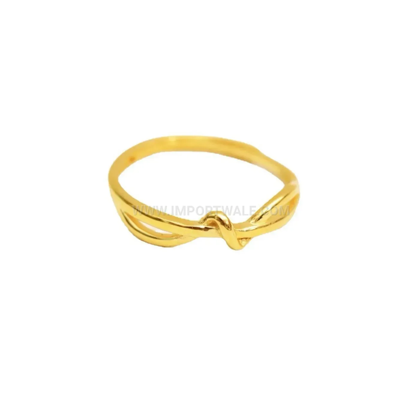 Twisted Knot 18K Gold Plated Titanium Steel Band Ring