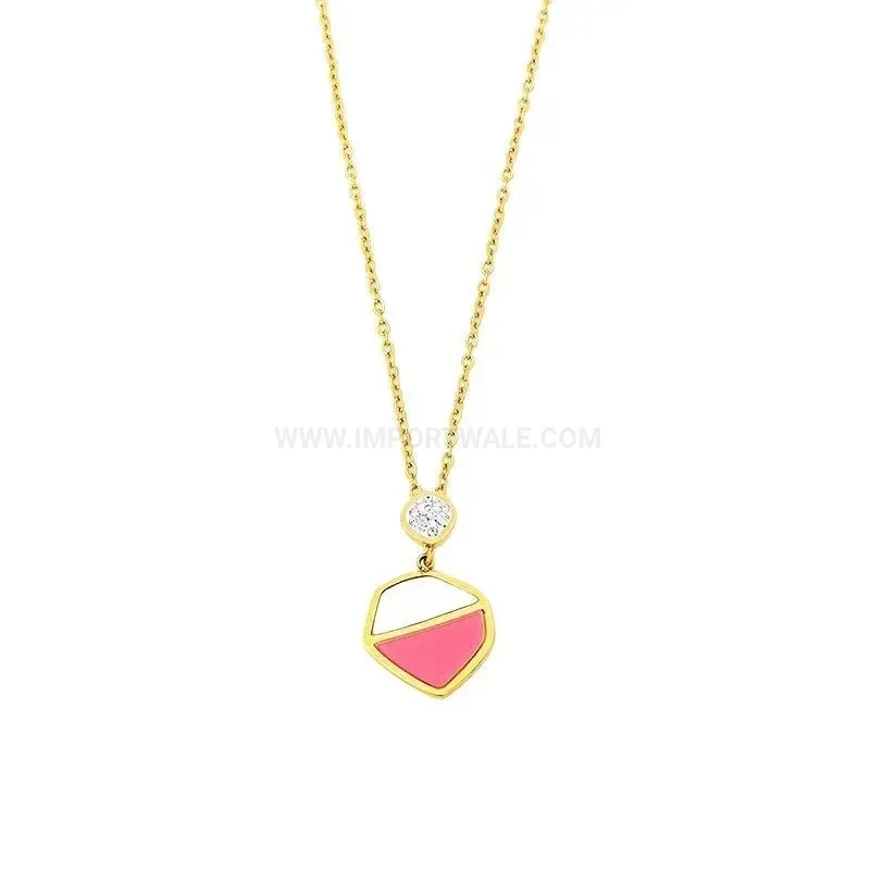 Fashion Delicate Titanium Steel Shell Accent Necklace for Women