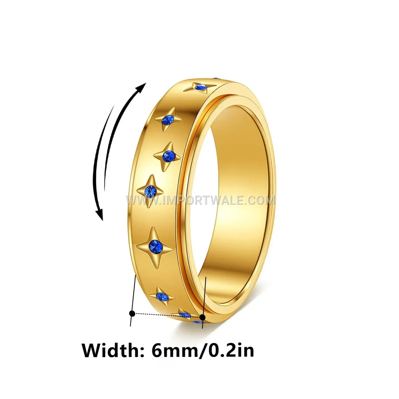 Modern Rotatable Stainless Steel Accent Ring