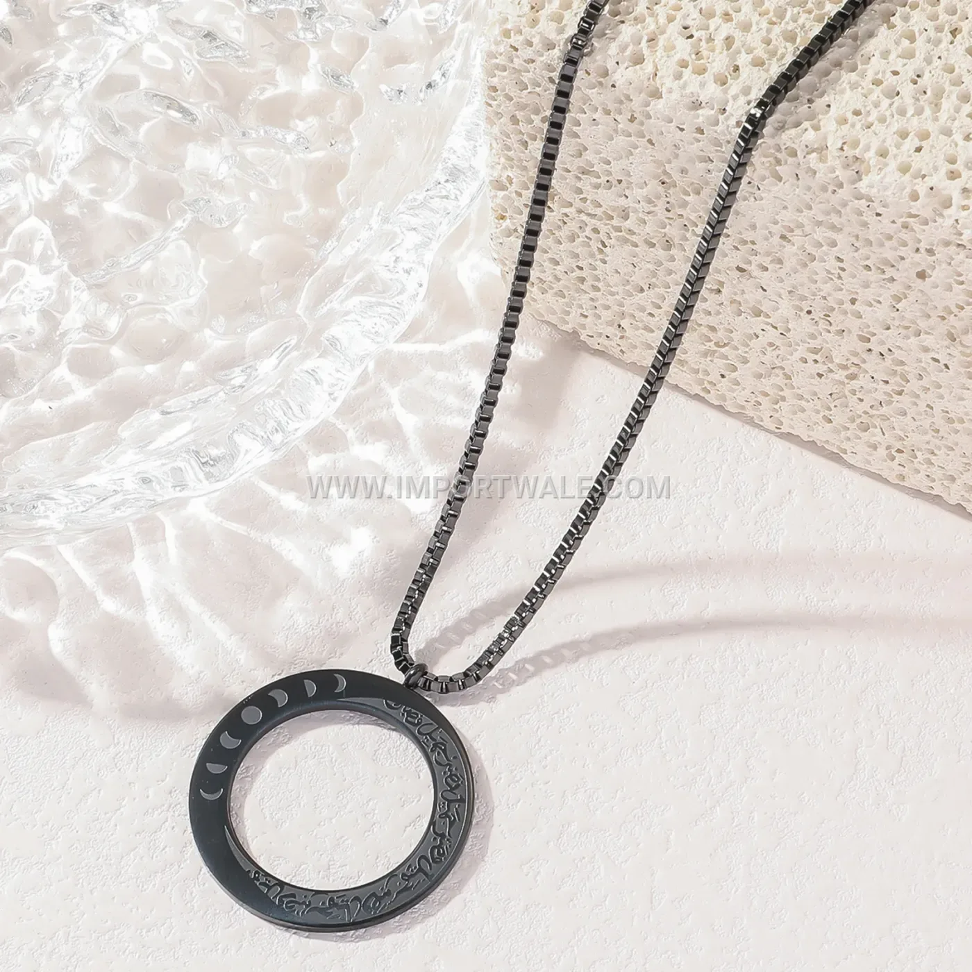 Stainless Steel Ayatul Kursi Cutout Script Islamic Pendant Necklace