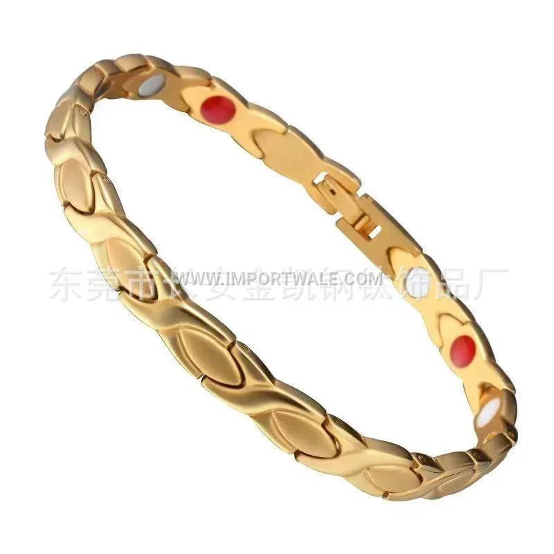 Textured Wave Chain Fish Motif Steel Bracelet