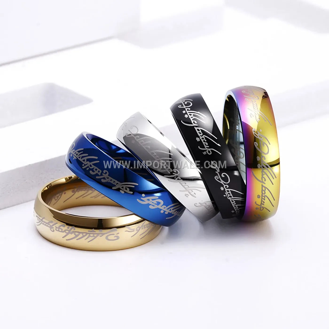Vintage Inscribed Stainless Steel Band Ring