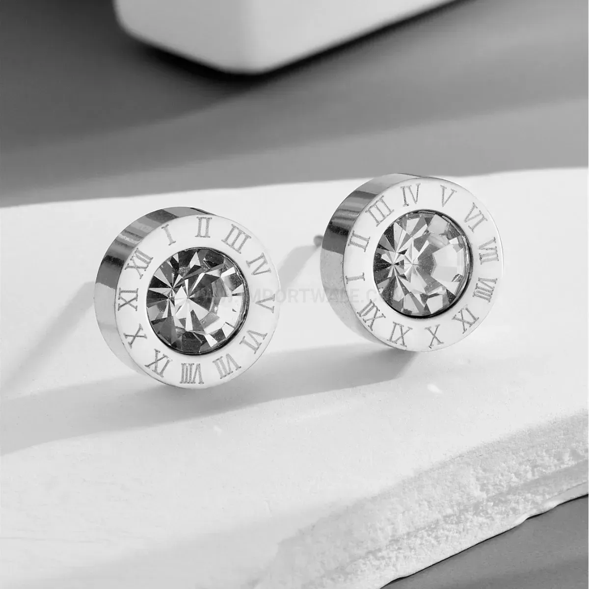 Minimalist Mother of Pearl Clover Titanium Steel Stud Earrings