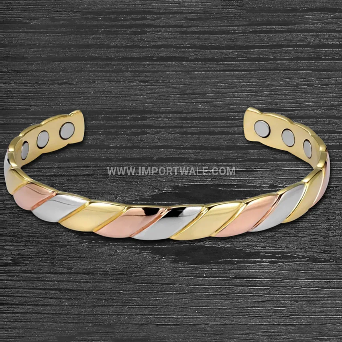 Ethnic Style Electroplated Copper Bangle Bracelet