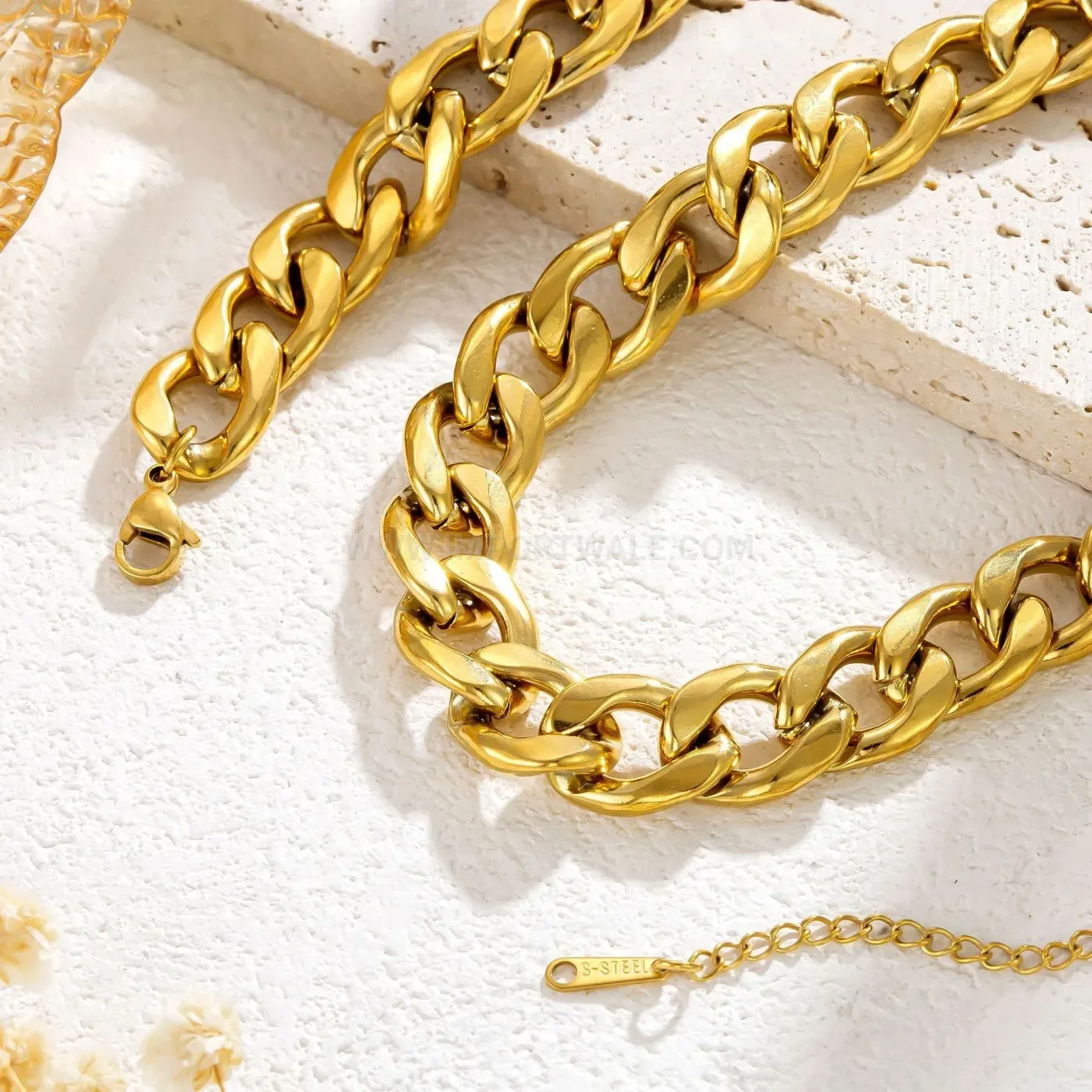 Modern Chunky Stainless Steel Cuban Link Chain Choker Necklace