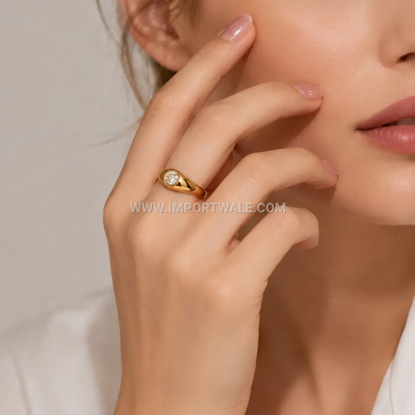 Romantic Engraved Heart Stainless Steel Band Ring