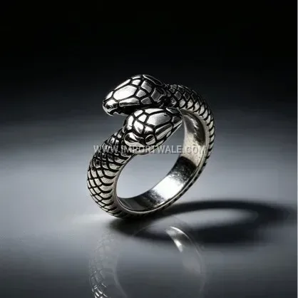 Polished Two Headed Snake Titanium Steel Ring