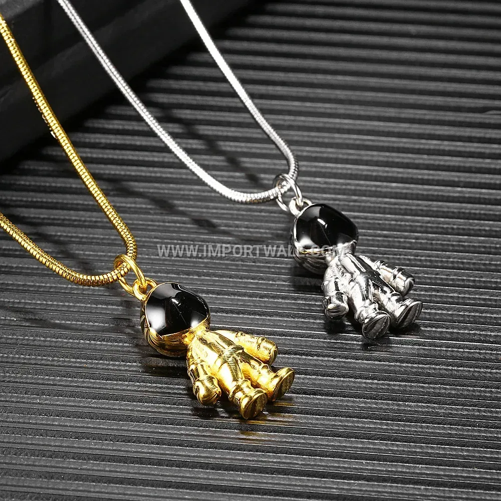 Stainless Steel Astronaut Pendant Streetwear Jewelry