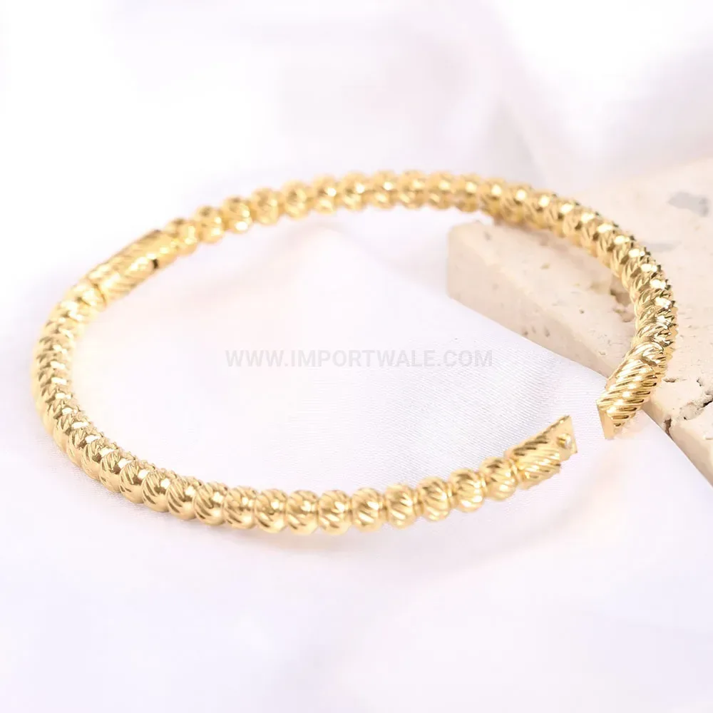 Designer Sleek 5mm Round Bead Stainless Steel Minimalist Bangle Cuff