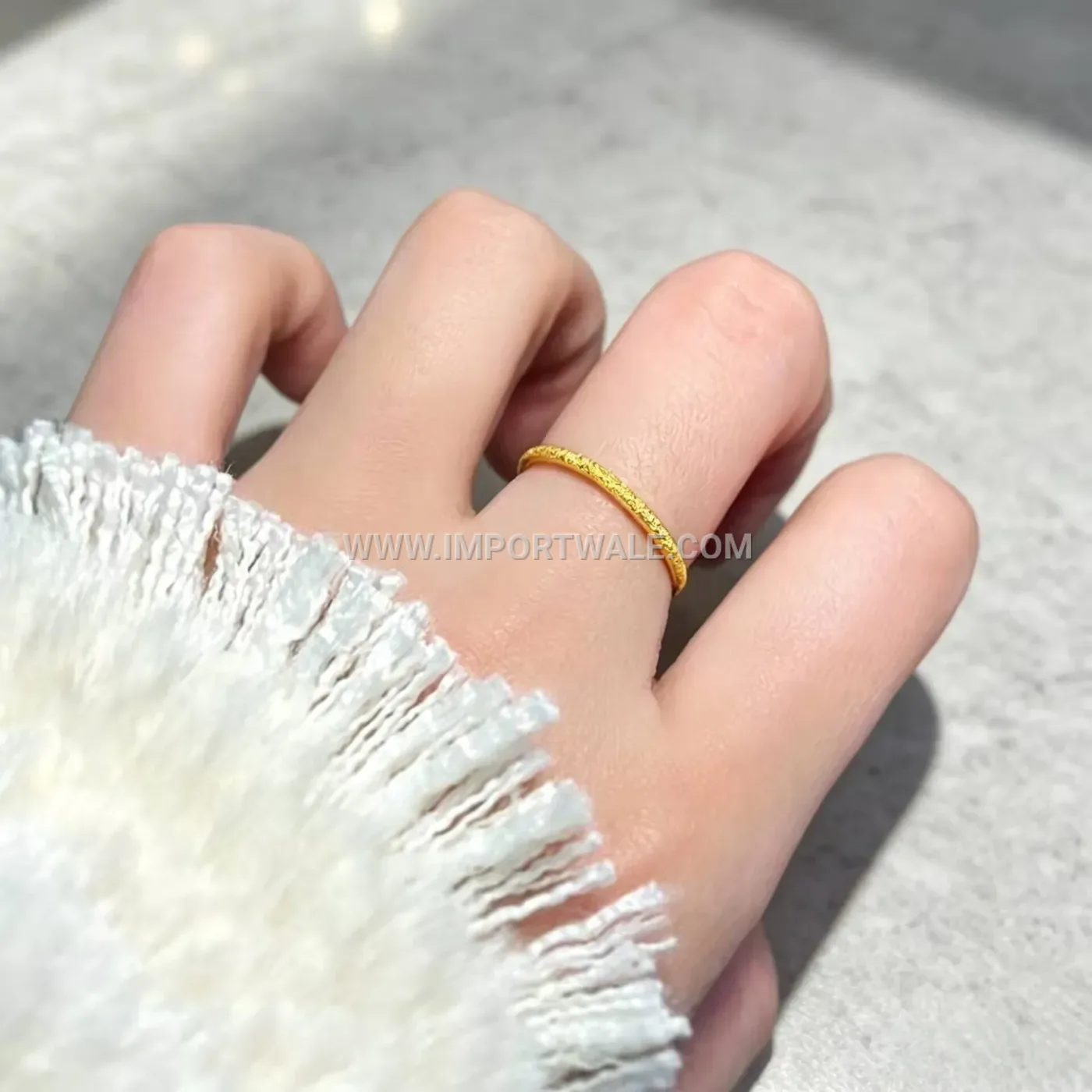 Ultra Thin Matte Finished Stainless Steel Band Ring