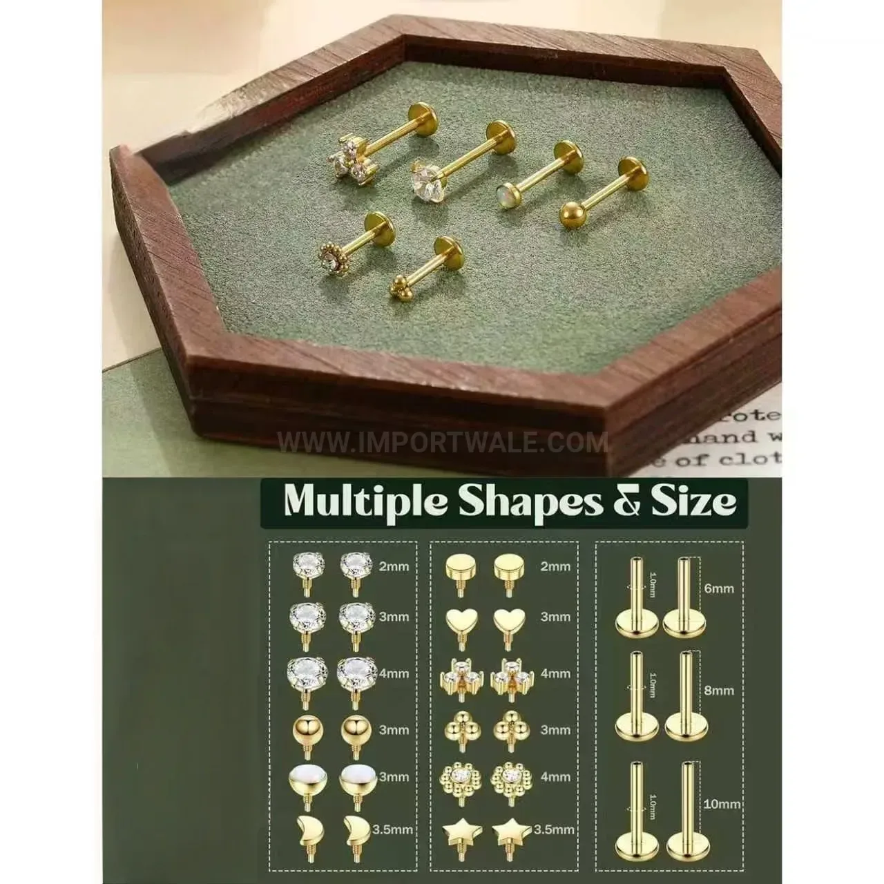 Premium Minimalist Stainless Steel Body Piercing Set