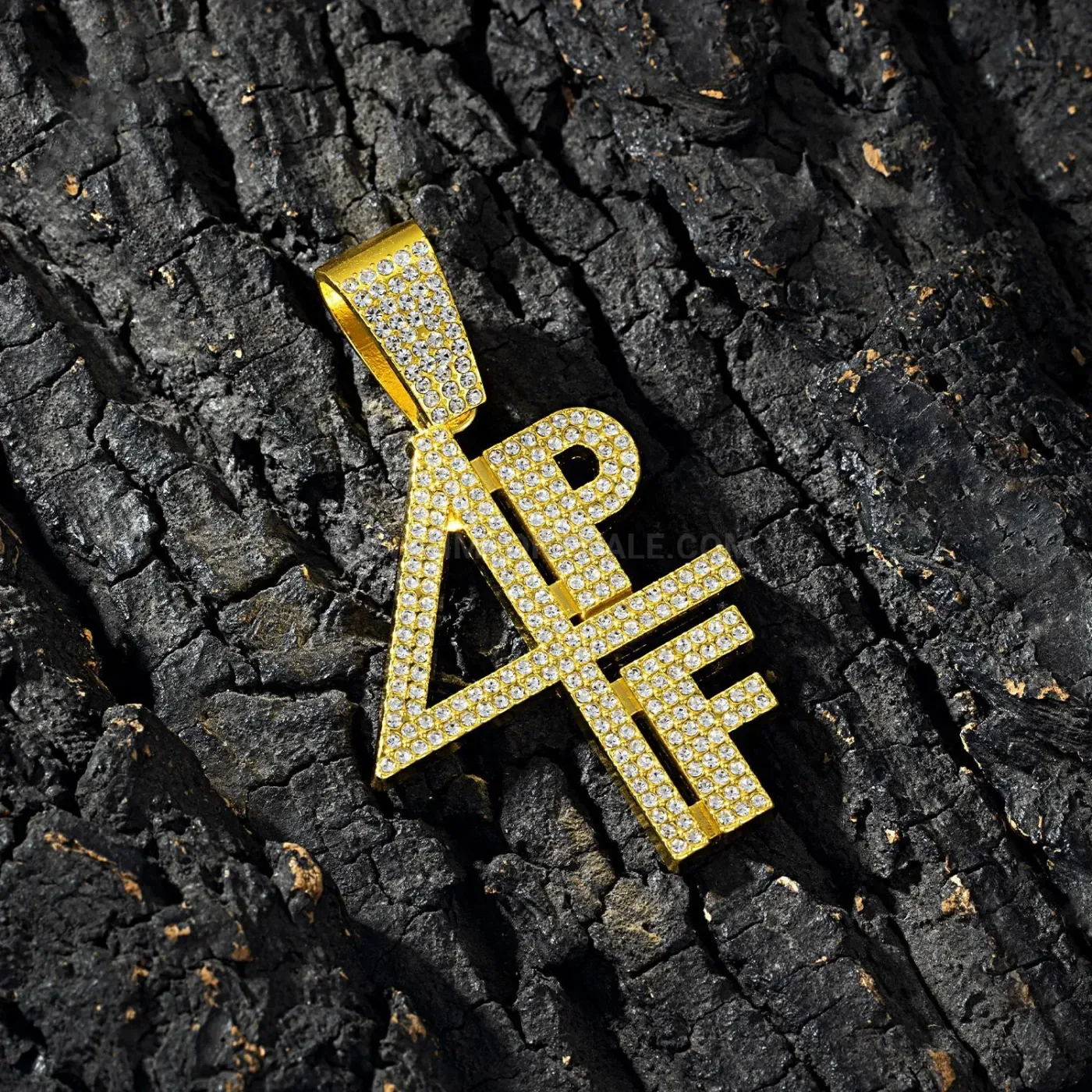 Iced Lucky Number Cross Pendant with Cuban Link Chain