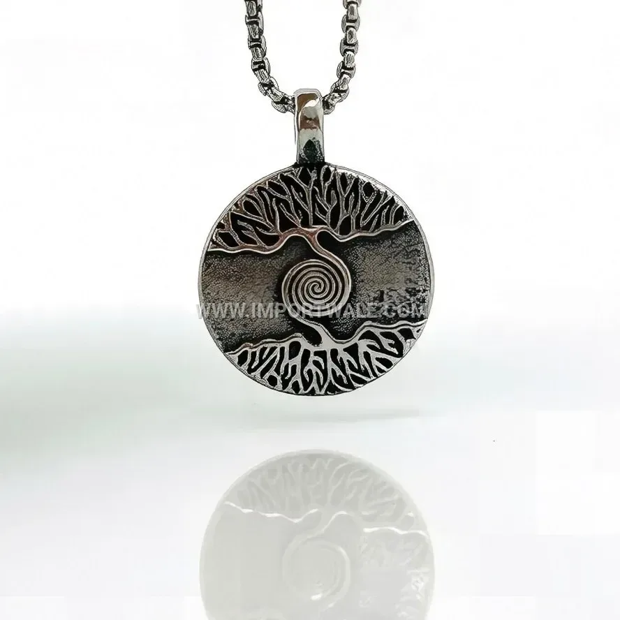 Vintage Viking Tree of Life Titanium Steel Pendant