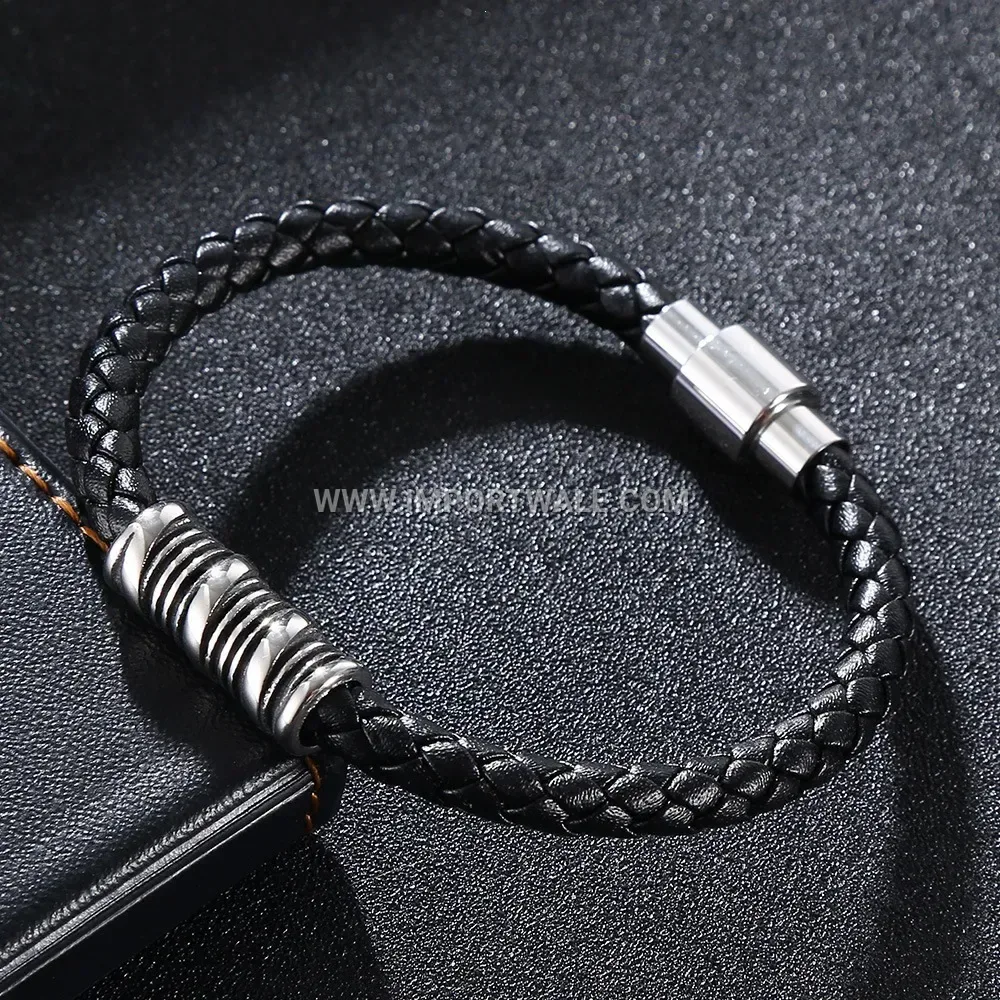 Multi Color Leather Band Bracelet With Stainless Steel Hardware