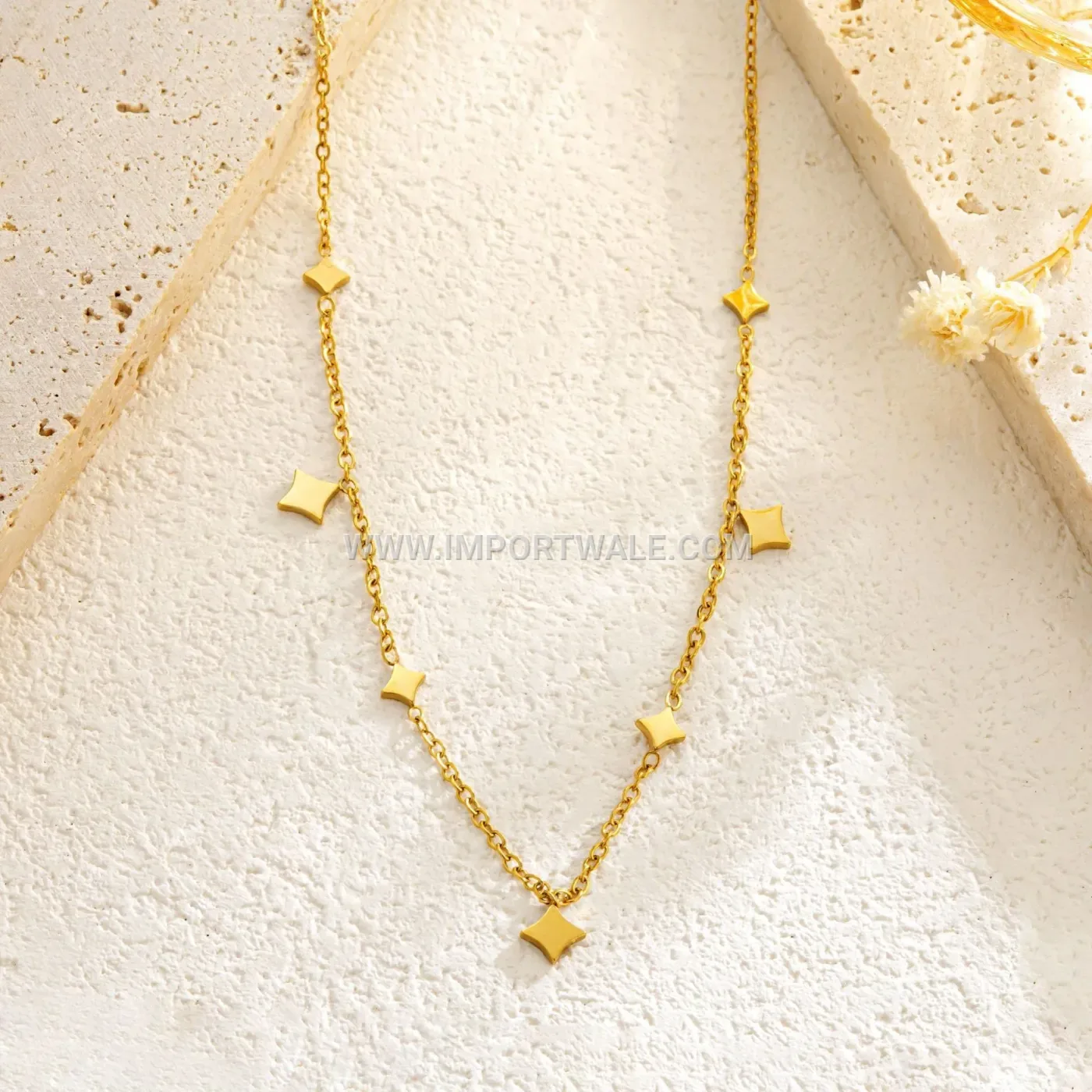 Glittering Rhombus Sequin Titanium Steel Anklet Chain