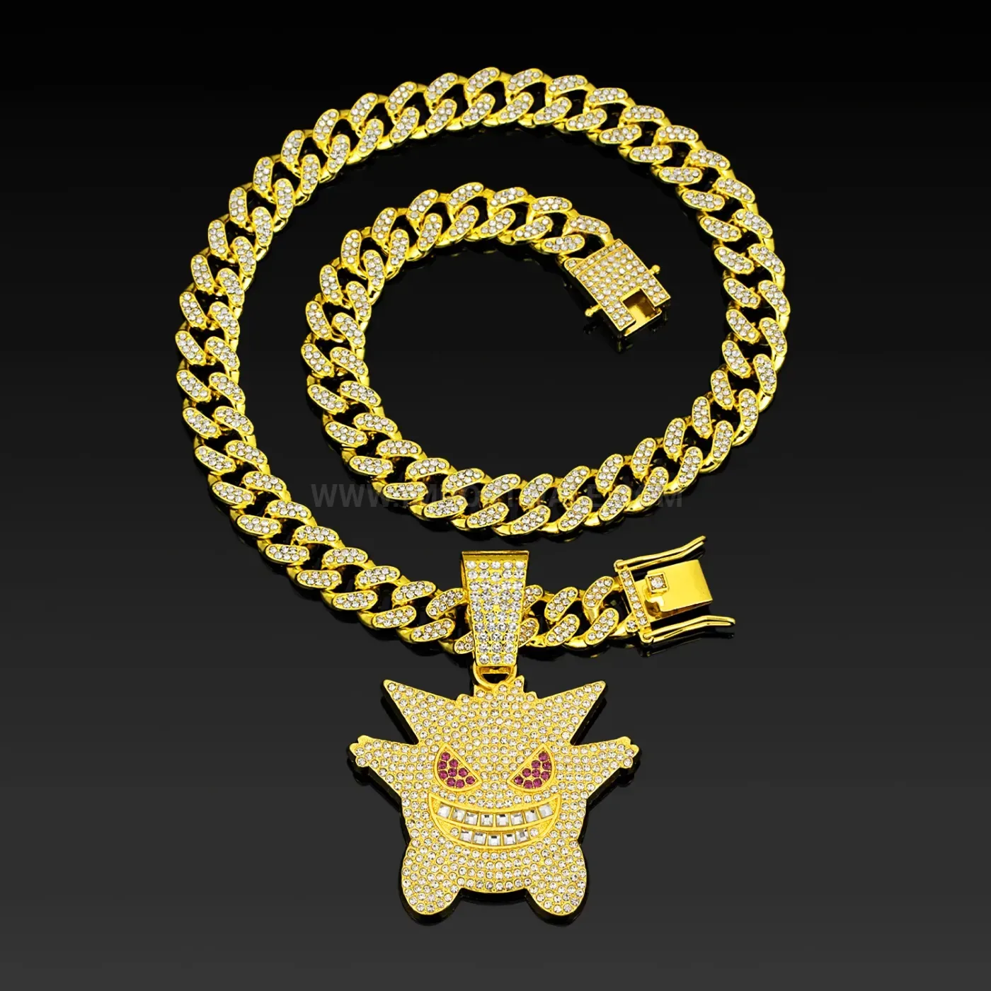 Iced Out Anime Character Alloy Hip Hop Pendant