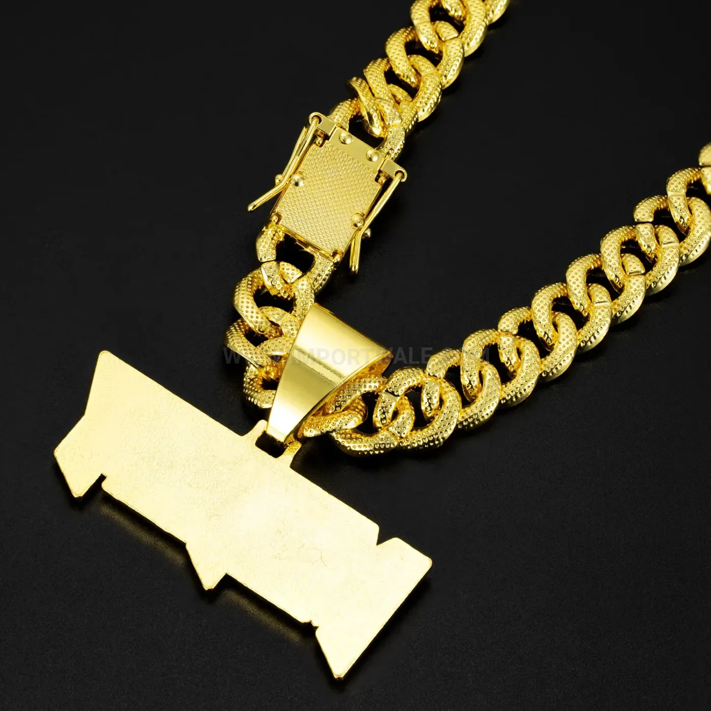 Full Rhinestone Money Letter Hip Hop Pendant
