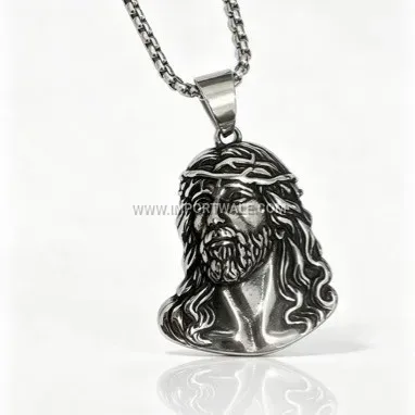 Stainless Steel Portrait Pendant Hip Hop Chain Necklace