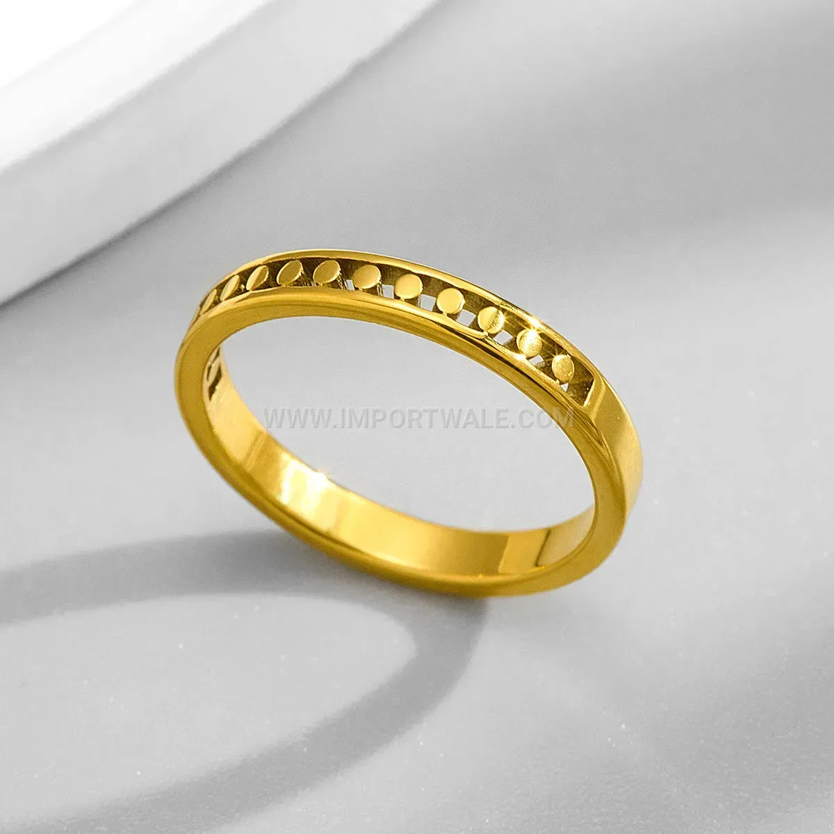 Gold Plated Stainless Steel Intertwined Twist Band Ring
