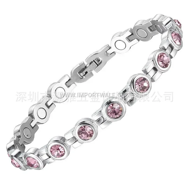 Adjustable 18K Gold Plated Titanium Steel Magnetic Bracelet