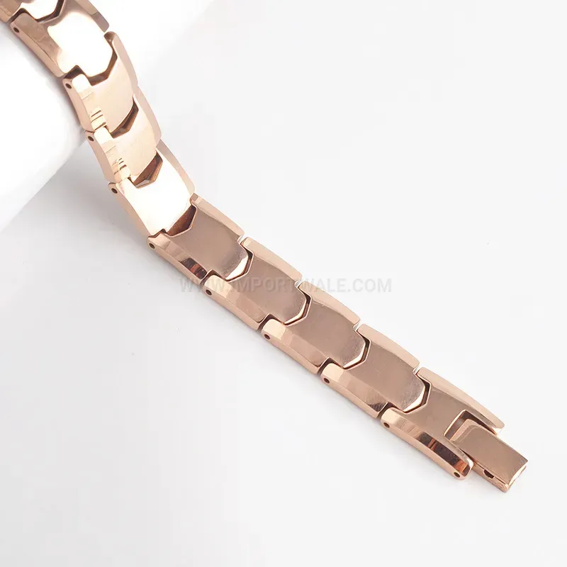 Modern Elegantly Polished Titanium Hematite Bio Energy Bracelet