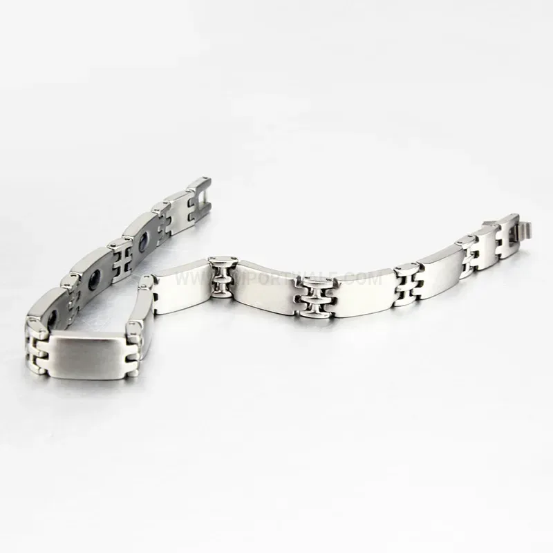 Premium Sleek Geometric Titanium Steel Bio Magnetic Bracelet