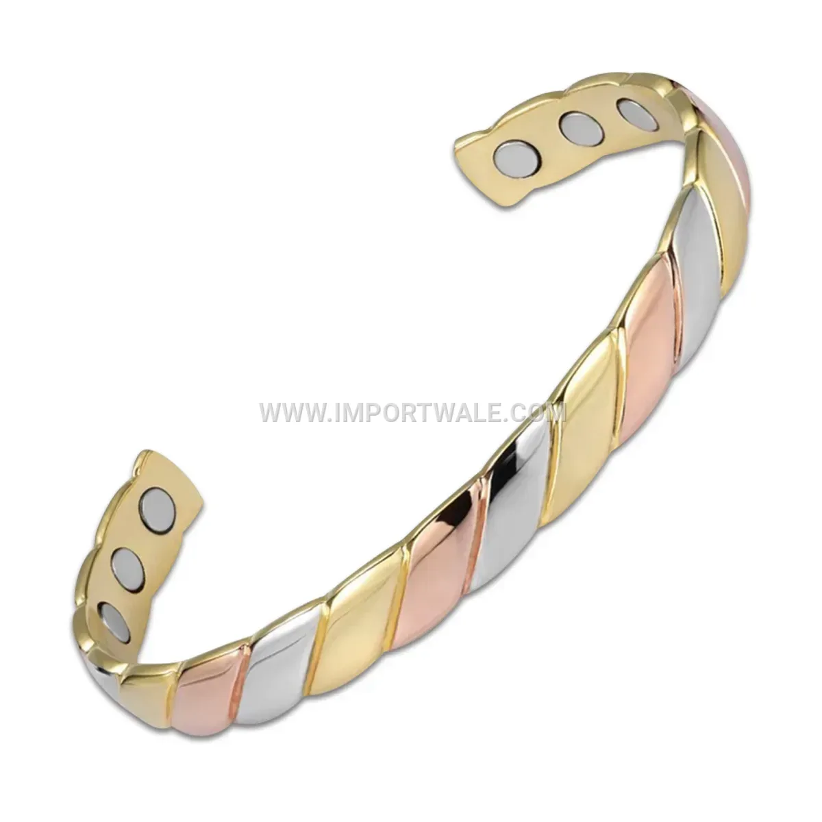 Ethnic Style Electroplated Copper Bangle Bracelet