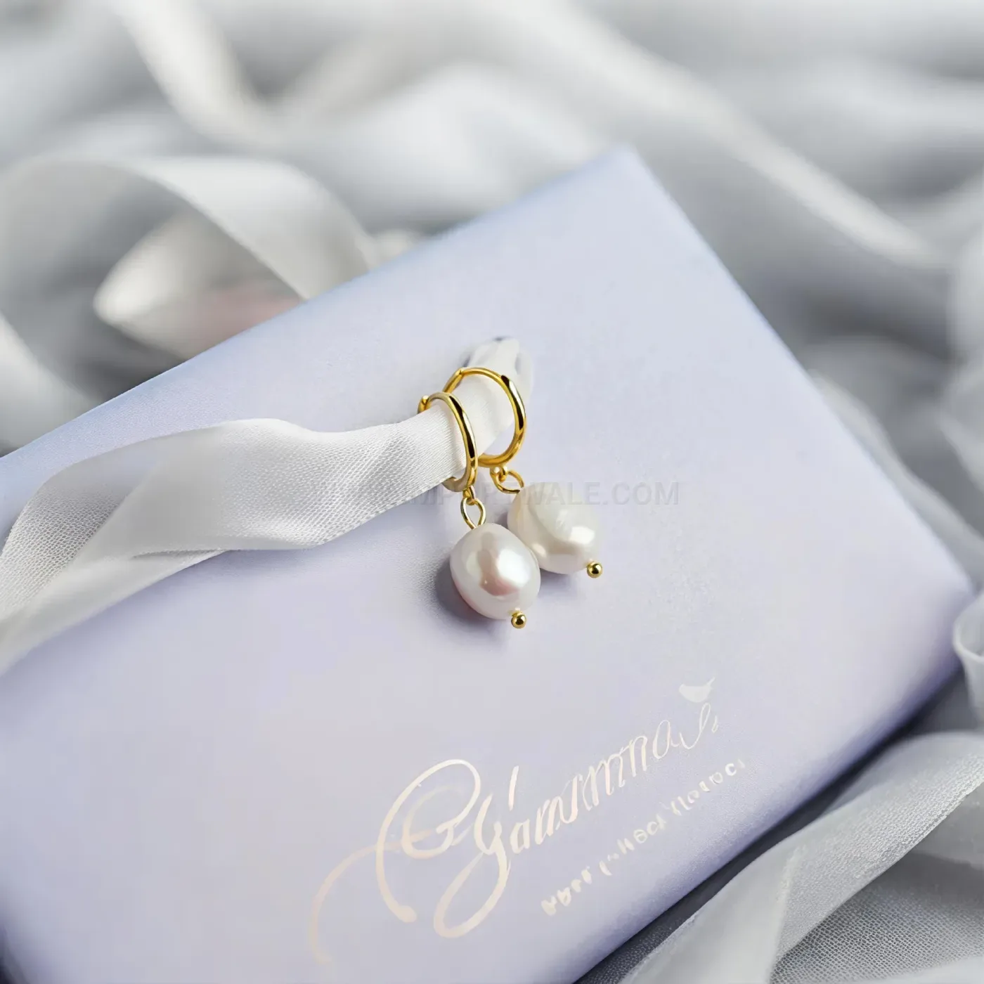 Bold Baroque Pearl Stainless Steel Huggie Hoop and Stud Set