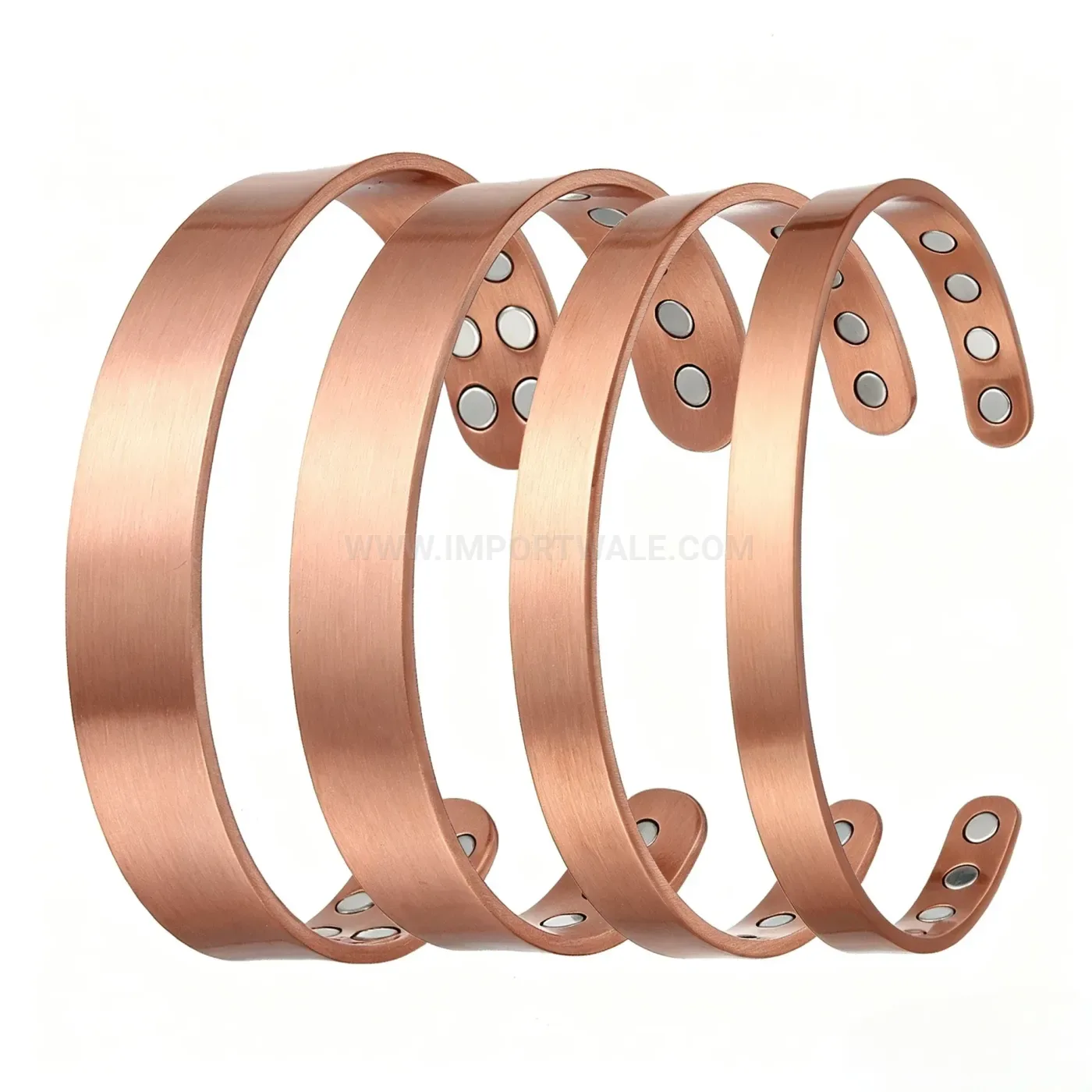 Vintage Red Copper Magnetic Bio Energy Open Cuff Bracelet
