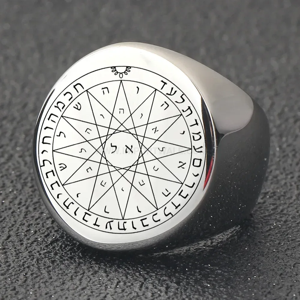 Stylish Zodiac Symbol Engraved Polished Stainless Steel Ring