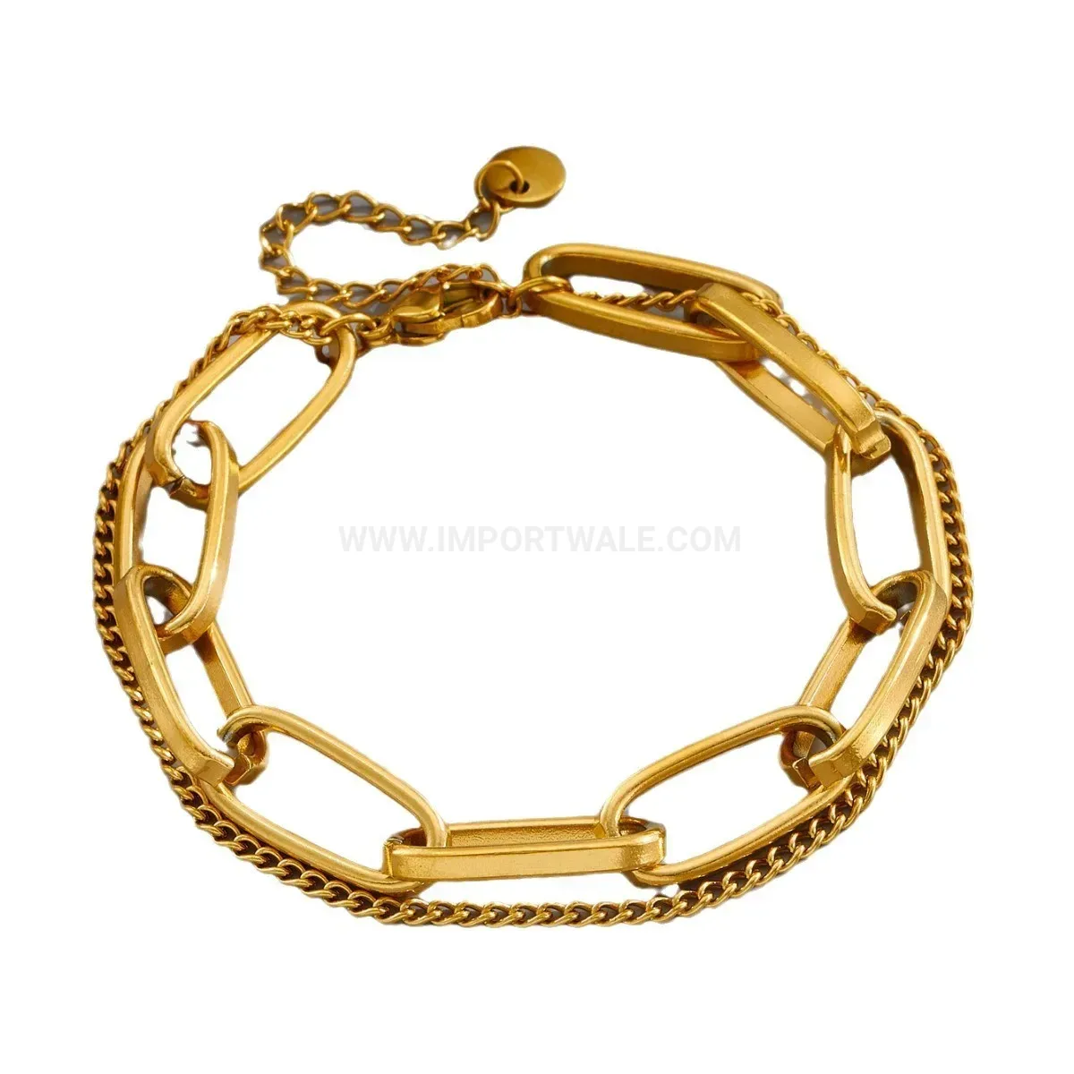 Chic Thick Chunky Titanium Steel U Shape Chain Link Bracelet