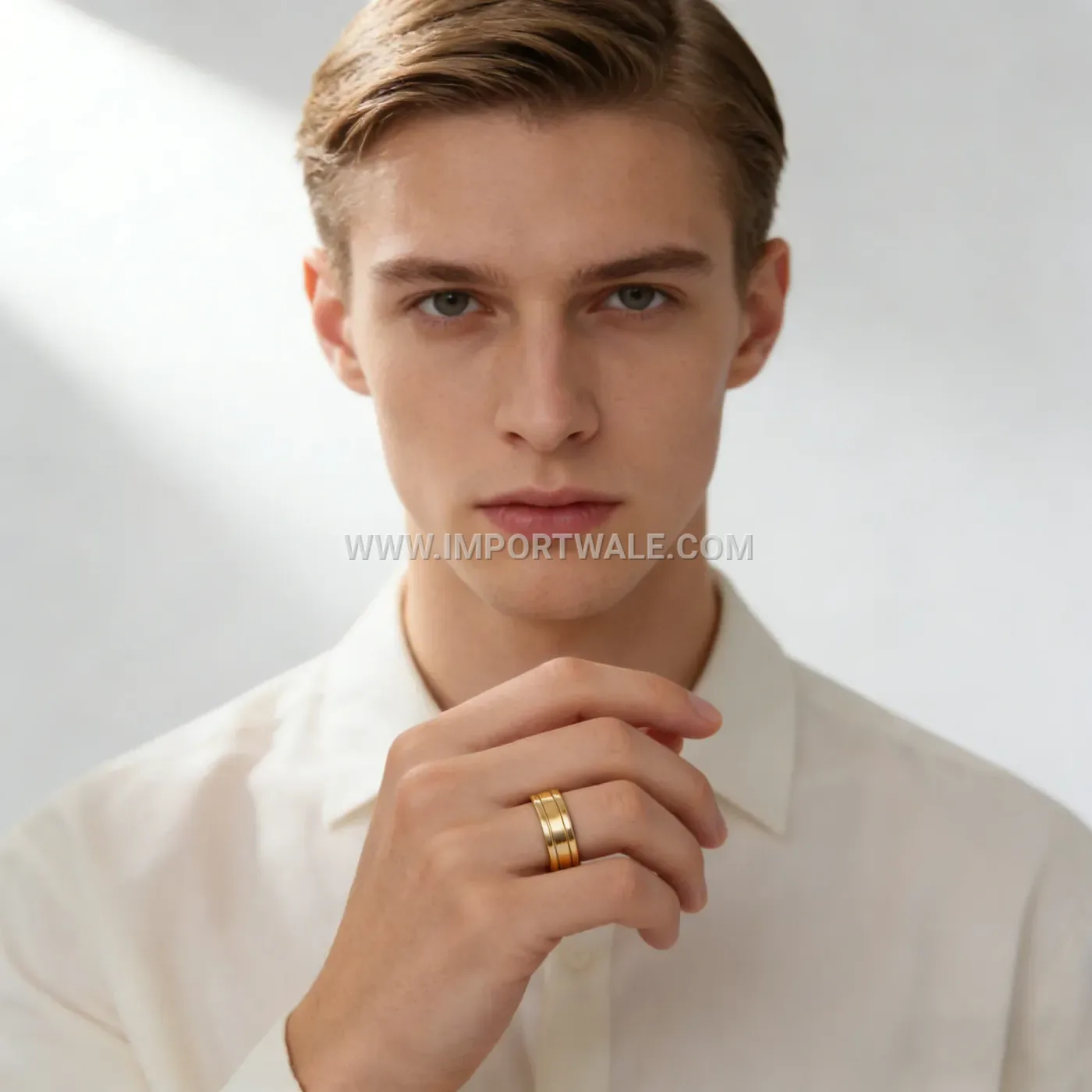 Minimalist Matte Stainless Steel Band Ring for Men