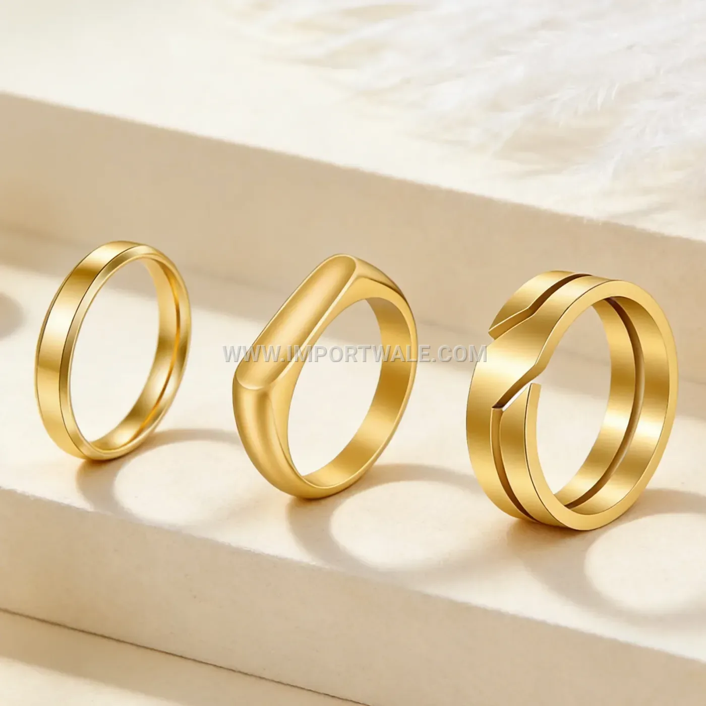 Classic 4mm Plain Cast Stainless Steel Band Ring