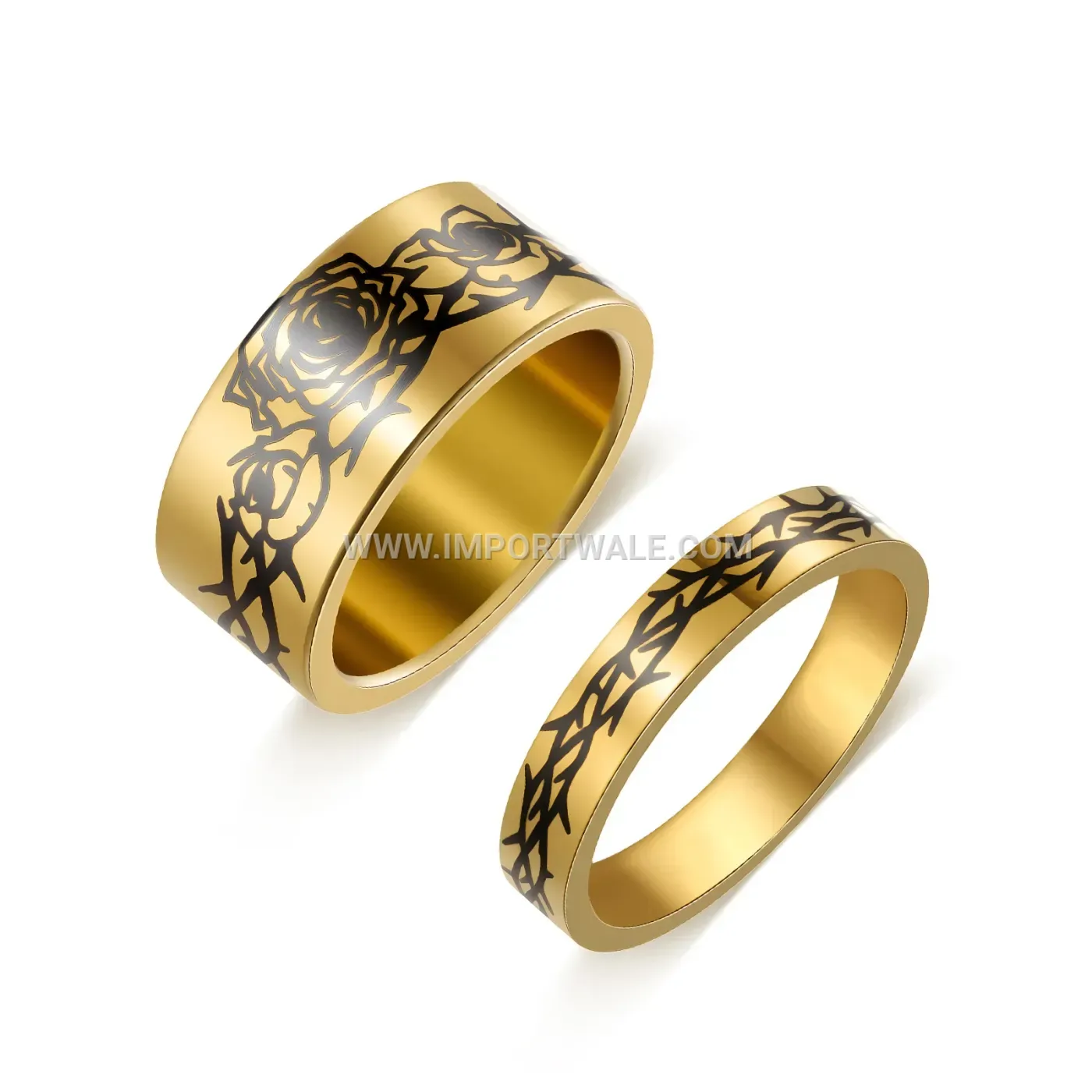 Spinner Stainless Steel Hand Motif Relief Ring