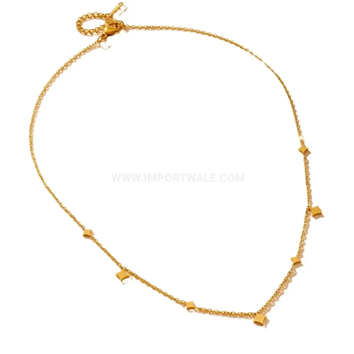 Elegant Geometric Heart Pendant Titanium Steel Gold Chain