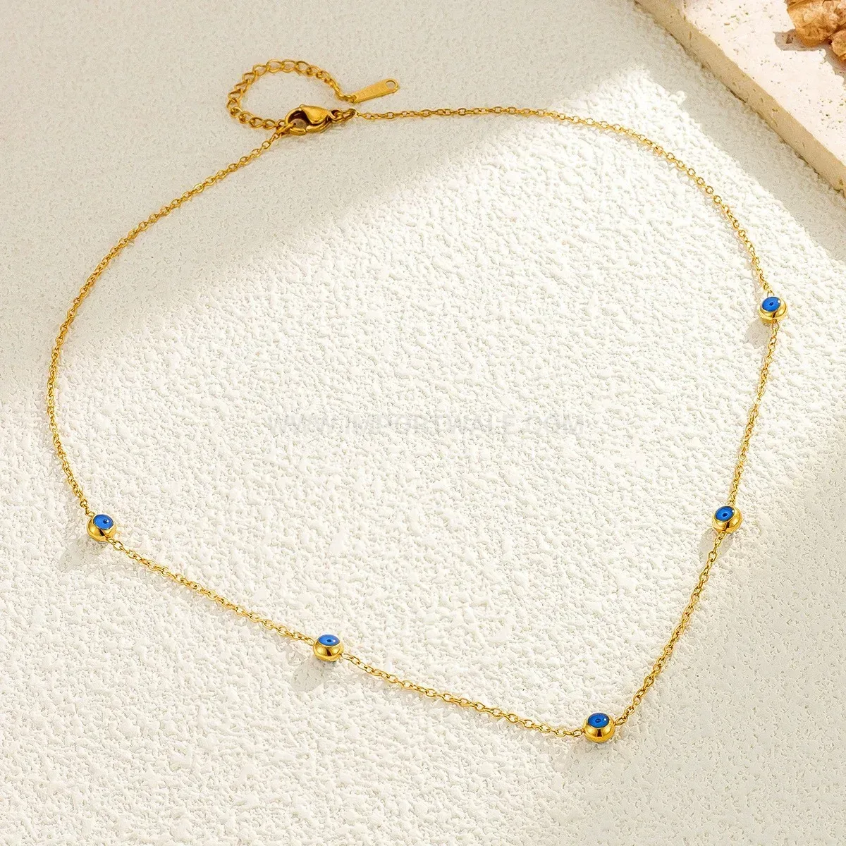 Stainless Steel Evil Eye Charm Necklace