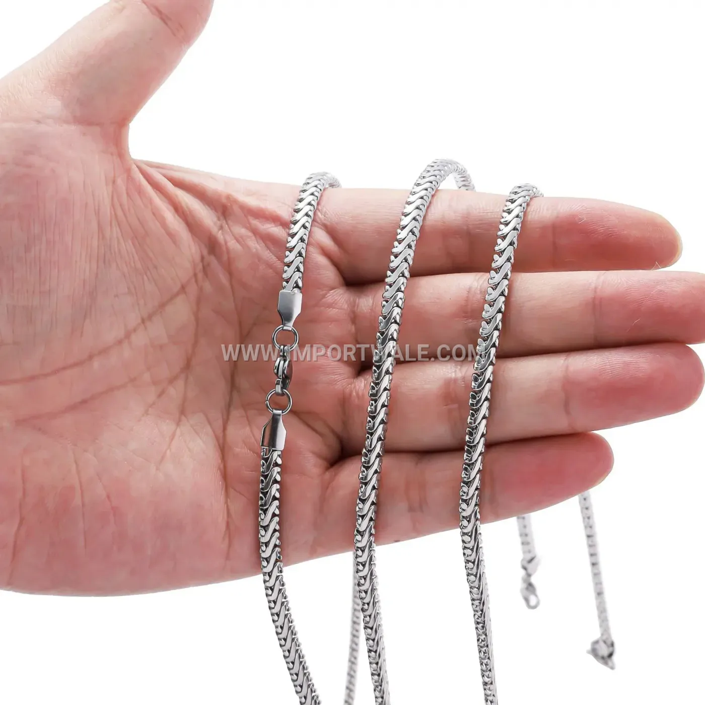 Stainless Steel Cross Pendant Necklace with Braided Rope Chain