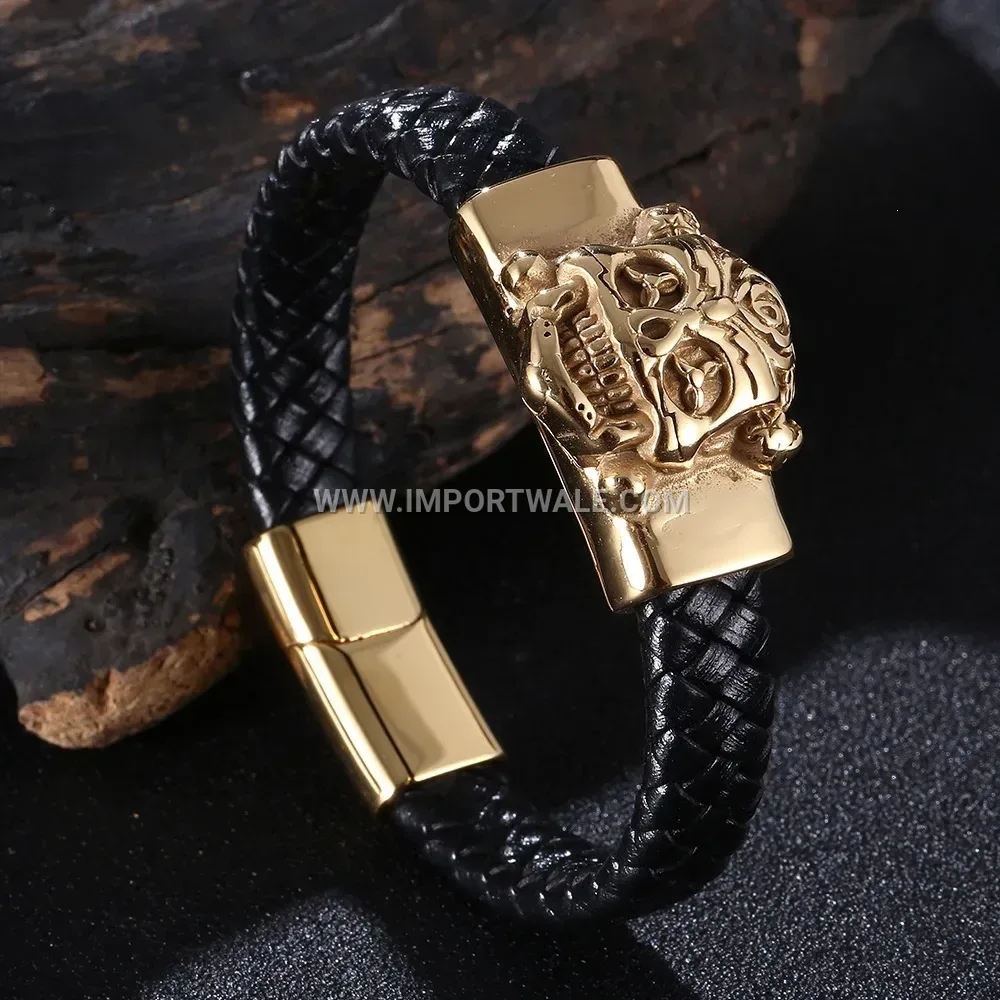 Double Strand Stainless Steel OT Clasp Chain Bracelet