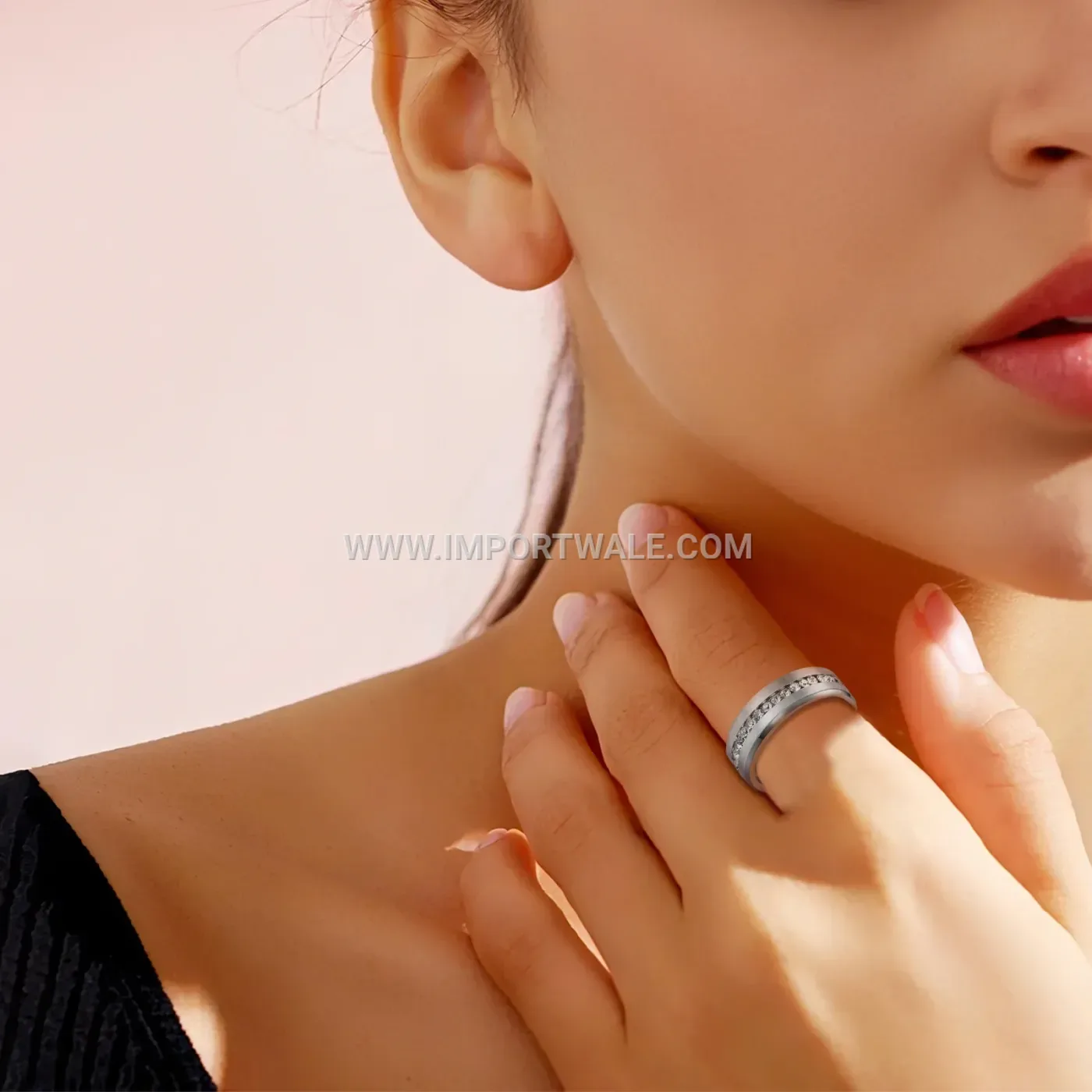 Vintage Radiant Cut Crystal Stainless Steel Band