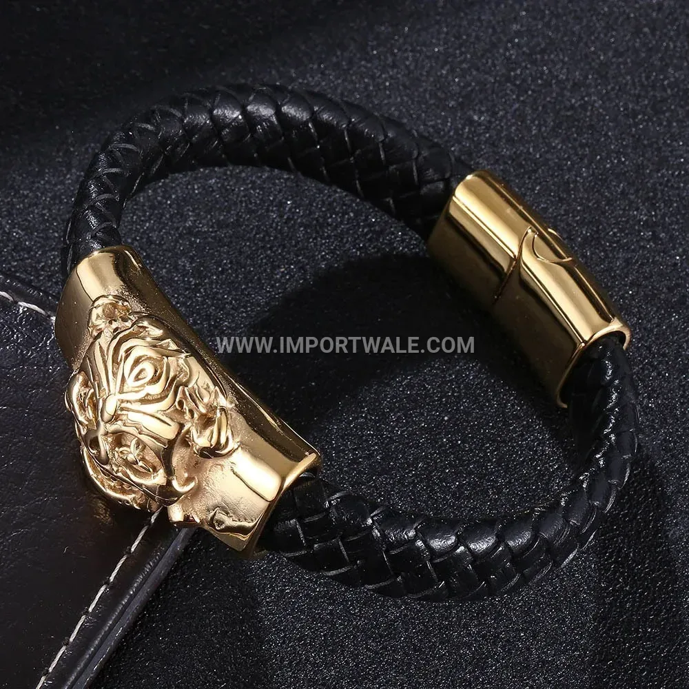 Double Strand Stainless Steel OT Clasp Chain Bracelet