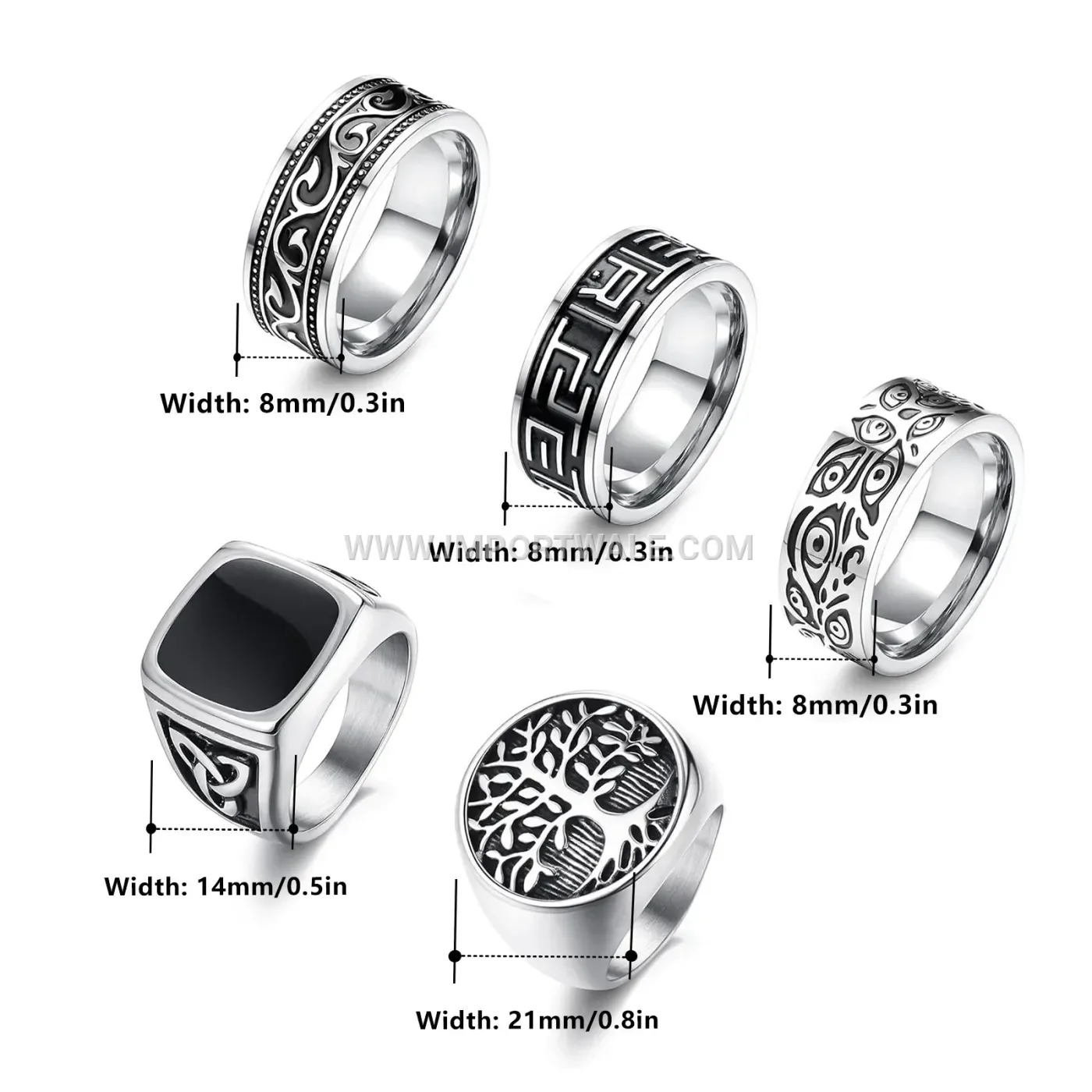 Celtic Triquetra Knot Stainless Steel Men's Ring
