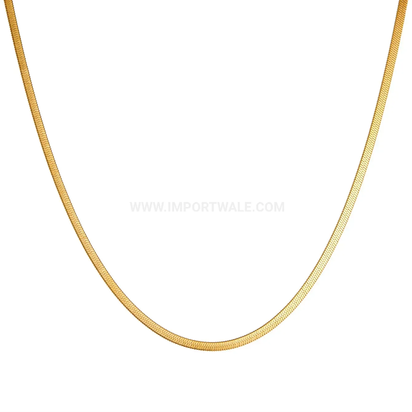 Elegant Minimalist Gold Titanium Steel Snake Chain Necklace