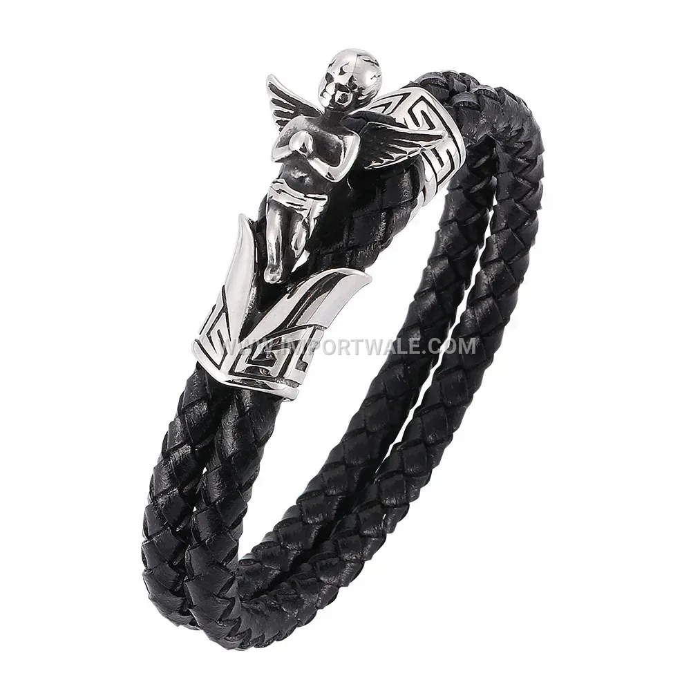 Vintage Geometric Alloy Magnetic Bracelet with Antique Bronze Plating