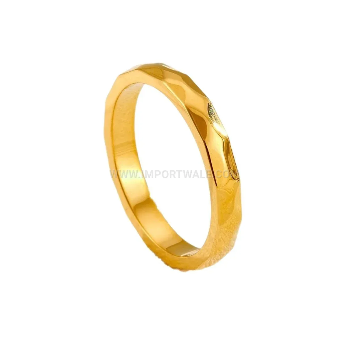 Faceted Geometric Rhombus Stainless Steel Ring