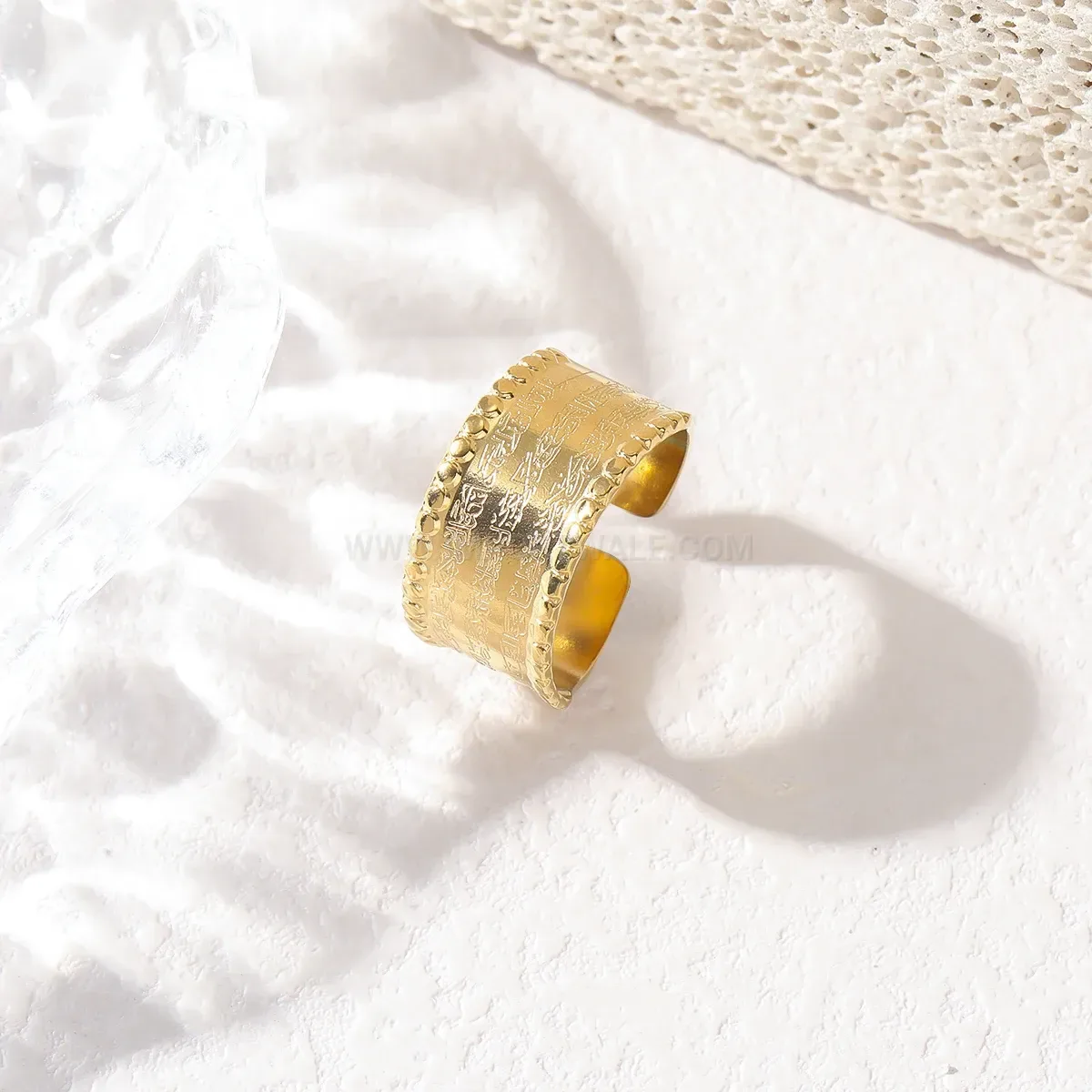 Classic Stylish Stainless Steel Ayatul Kursi Calligraphy Islamic Ring