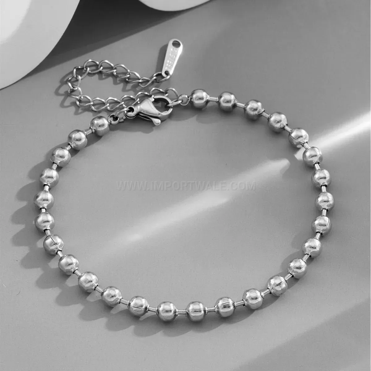 Modern Classic Gold Plated Titanium Steel Bead Bracelet